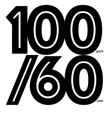 100guys / 60 years emblem